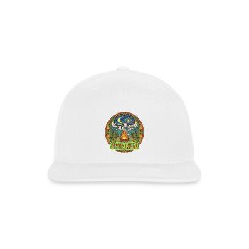 Stay Wild Retro Campfire Starry Night Camping - Snapback Baseball Cap - white - Front
