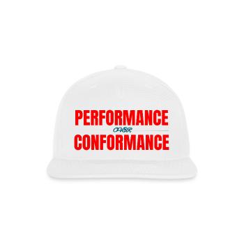 Performance over compliance - Snapback Baseball Cap - white - Front