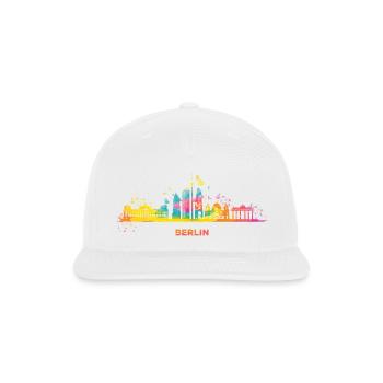 Skyline Colorful Berlin Cityscape Berlin - Snapback Baseball Cap - white - Front
