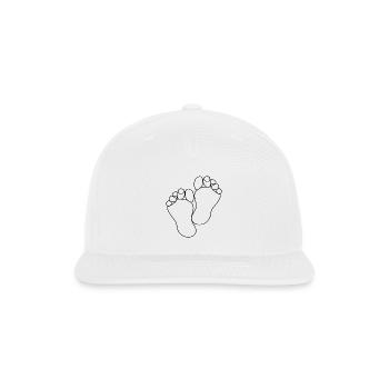 FOOT FEET - Snapback Baseball Cap - white - Front