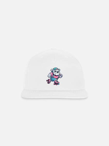 Roller Bulldog Retro Vibe - Snapback Baseball Cap - white