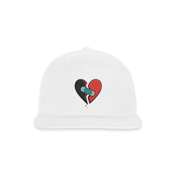 Mended Broken Heart - Snapback Baseball Cap - white - Front