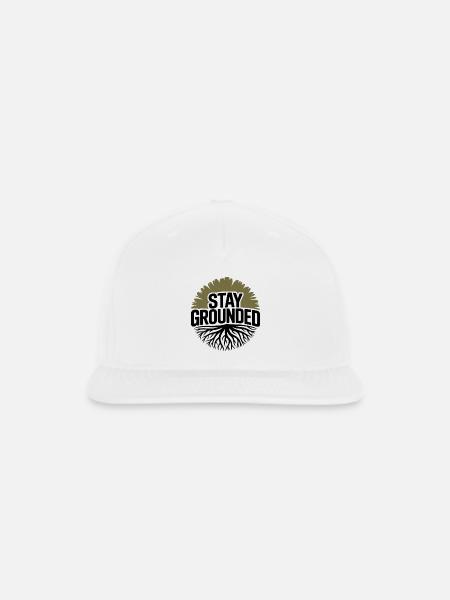 Stay Grounded Roots Tee - Snapback Baseball Cap - white