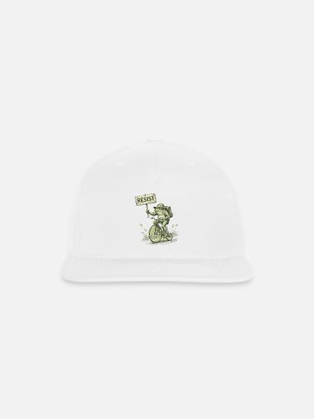 Frog On Bike Resist Portland Frog Vintage Protest - Snapback Baseball Cap - white