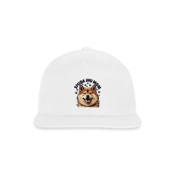 Shiba Inu Mom – Cute Gift for Dog Lovers - Snapback Baseball Cap - white - Front