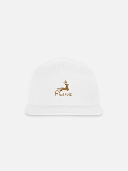 Fast Food Deer Sprint - Snapback Baseball Cap - white