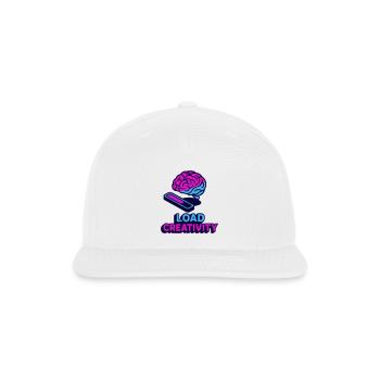 Load Creativity – Neon Isometric Art for Creators - Snapback Baseball Cap - white - Front