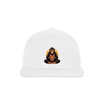 Monkey Yogi - Snapback Baseball Cap - white - Front