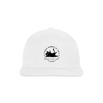  "Proud Member of the Crazy Cat Lady Club Funny - Snapback Baseball Cap - white - Front