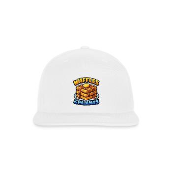 Waffles And Pajamas Love Breakfast Waffle - Snapback Baseball Cap - white - Front