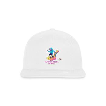 Glitch Skateboarder on Rainbow Cloud - Snapback Baseball Cap - white - Front