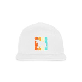 Sabertooth Tiger Prehistoric Animal - Snapback Baseball Cap - white - Front