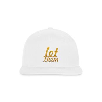 Gold Glitter Lol Them Script - Snapback Baseball Cap - white - Front
