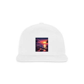 Sunset Drive Neon Coast - Snapback Baseball Cap - white - Front