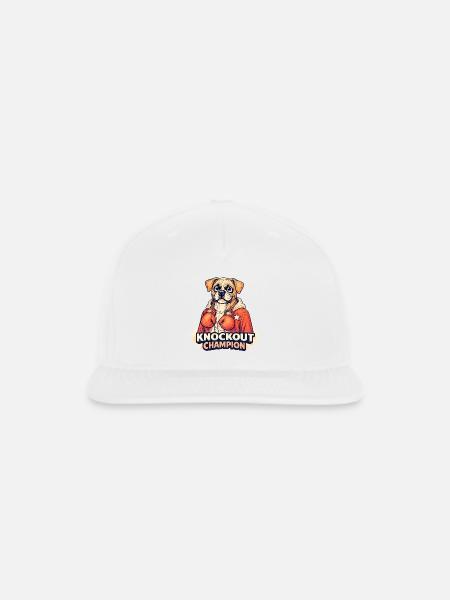 Knockout Champion Bulldog Boxing - Snapback Baseball Cap - white