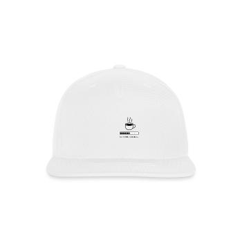 Caffeine Loading Minimalist Coffee Design - Snapback Baseball Cap - white - Front