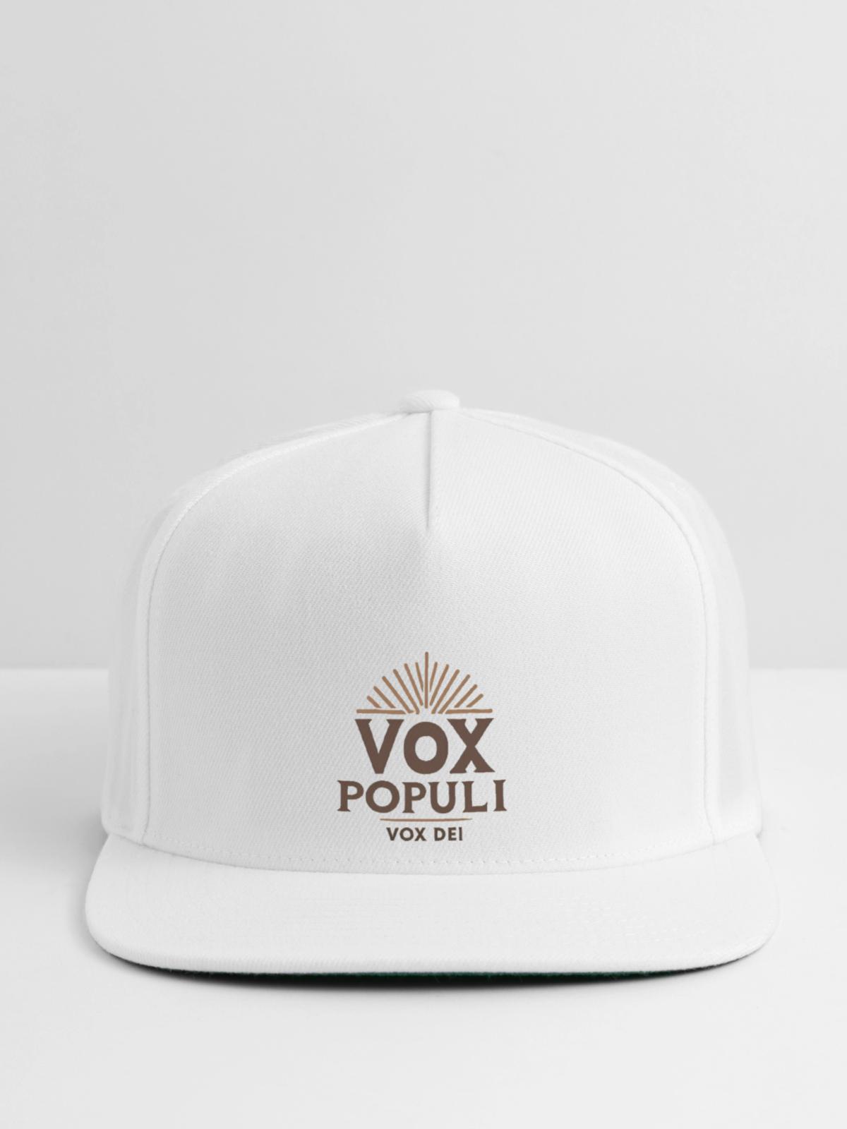 Vox Populi Sunburst Emblem - Snapback Baseball Cap - white - Front