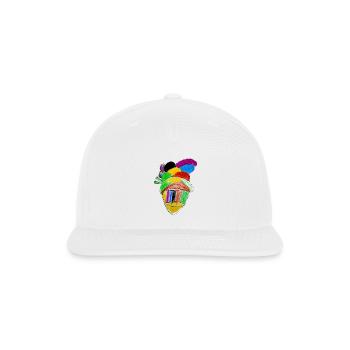 Ice Cream Cone Coloring Book Style Vape - Snapback Baseball Cap - white - Front