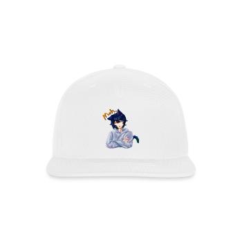 Meh. Cat Anime Original Character Portrait - Snapback Baseball Cap - white - Front