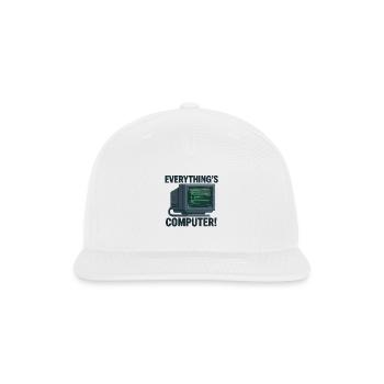 Everything's Computer Retro - Snapback Baseball Cap - white - Front