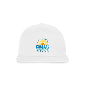 Coastal Bliss Pixel Paradise - Snapback Baseball Cap - white - Front
