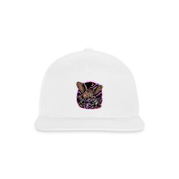 Night Owl vs Rat in Neon Ruins - Snapback Baseball Cap - white - Front