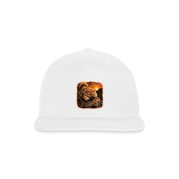 Sunset Standoff: Cat vs Mouse in Ruins - Snapback Baseball Cap - white - Front