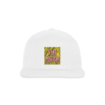 Stay Positive -  Quote Tank Top - Snapback Baseball Cap - white - Front