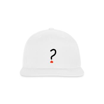 Crimson Question Mark Icon - Snapback Baseball Cap - white - Front