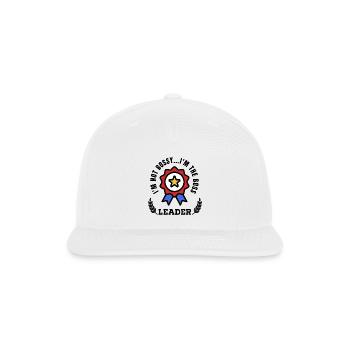 Bossy I'm the Boss Leader Funny Leadership Quote - Snapback Baseball Cap - white - Front