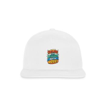 Failure Is a Lesson Not a Loss - Snapback Baseball Cap - white - Front