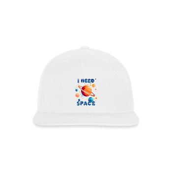 I need space design - Space lovers - Funny design - Snapback Baseball Cap - white - Front