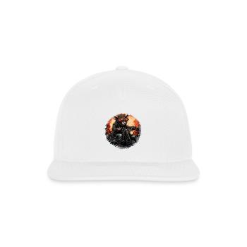 Rat Motorcycle / Motorcyclist Rats - Snapback Baseball Cap - white - Front