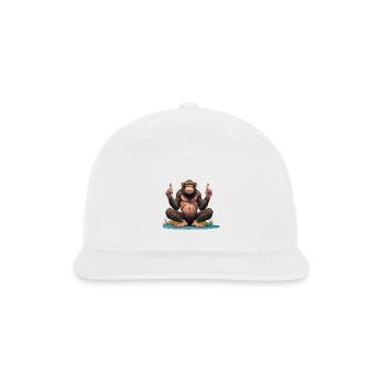 Yogi monkey - Snapback Baseball Cap - white - Front
