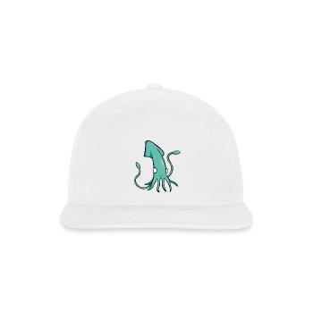 Squid - Snapback Baseball Cap - white - Front