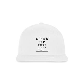 OPEN YOUR EYES - Snapback Baseball Cap - white - Front