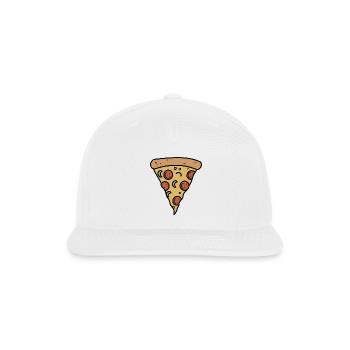 Pizza Slice, Slice of Pizza - Snapback Baseball Cap - white - Front
