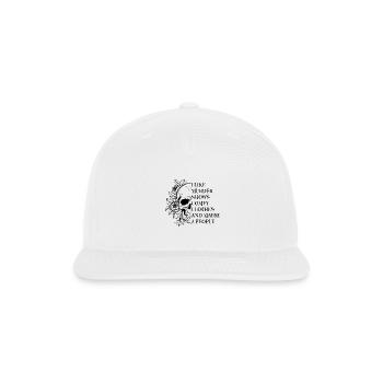 I like Murder shows, Comfy Clothes and 3 People - Snapback Baseball Cap - white - Front