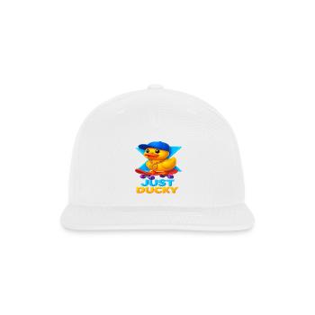 Just Ducky X22 - Snapback Baseball Cap - white - Front