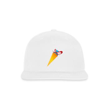 Colorful school cone with a red bow - Snapback Baseball Cap - white - Front