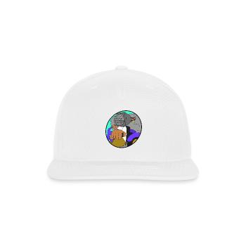 Retro TV Rider on Neon Bike - Snapback Baseball Cap - white - Front