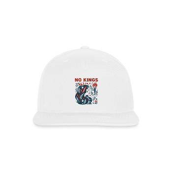 No-Kings-In-America - Snapback Baseball Cap - white - Front