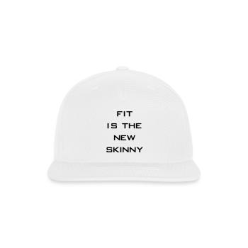 fit is the new skinny - Snapback Baseball Cap - white - Front