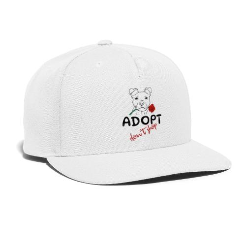 Retro Adopt Dont Shop Cute Puppy Rose Tee - Snapback Baseball Cap