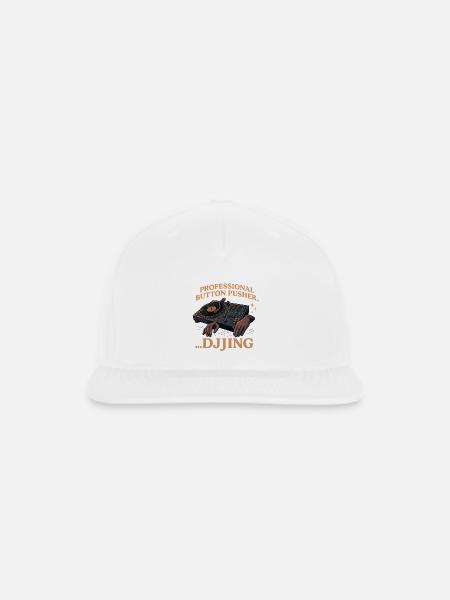 DJing.Professional Button Pusher - Snapback Baseball Cap - white