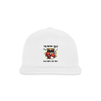 This Meeting Could Have Been A Fist Fight - Snapback Baseball Cap - white - Front