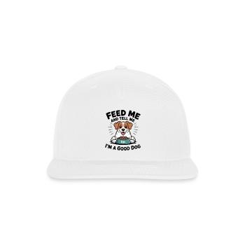 Happy Pup Meal Moment - Snapback Baseball Cap - white - Front