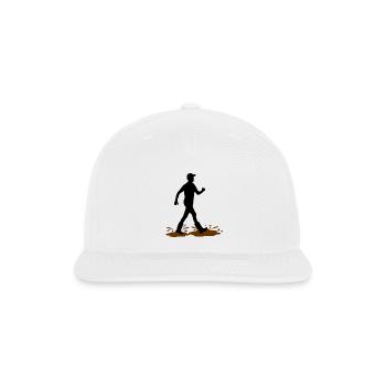 Male Mud Walker – Mud Explorer - Snapback Baseball Cap - white - Front
