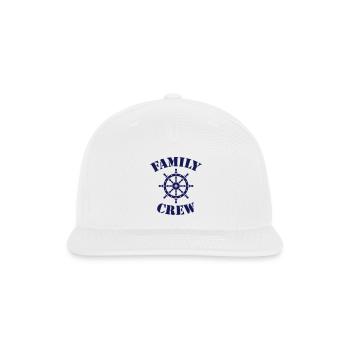 Family Crew (Ship's Wheel, Crew Complement / Navy) - Snapback Baseball Cap - white - Front