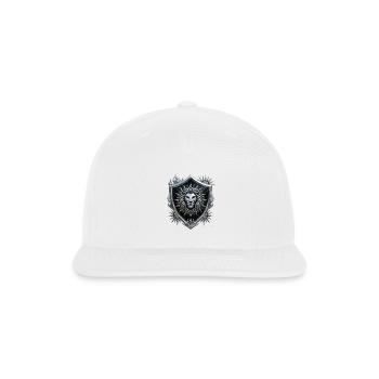 Luminous Lion Shield Crest - Snapback Baseball Cap - white - Front